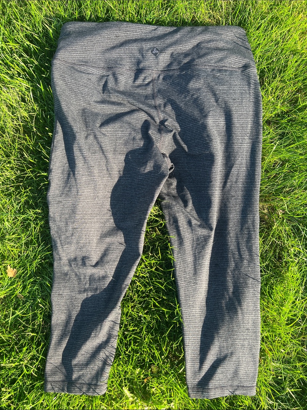 Prana Charcoal Ribbed Legging Capri